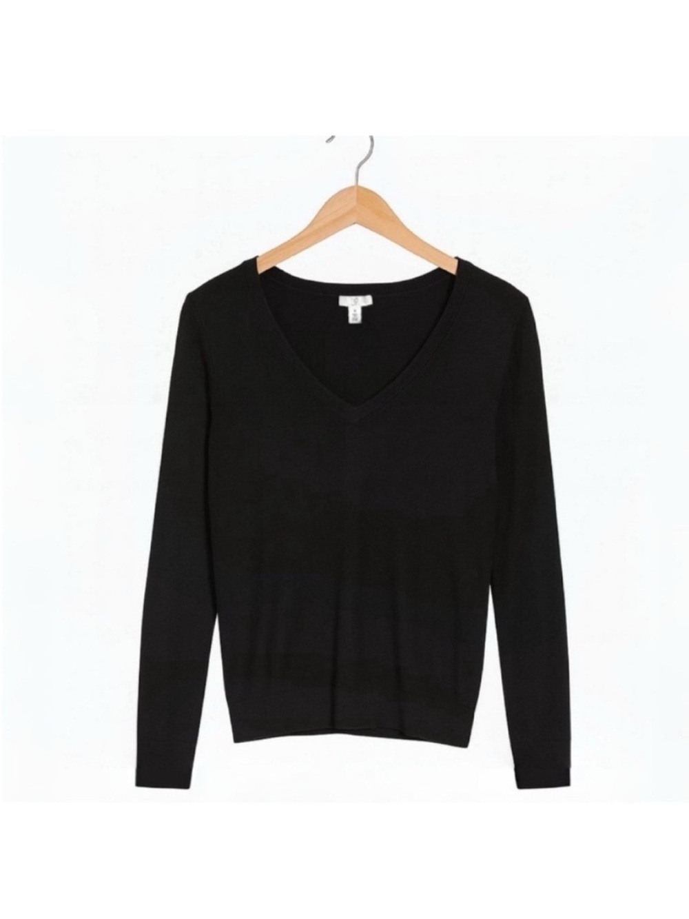 BP Nordstrom Black V-Neck Sweater Women’s XL Lightweight Knit